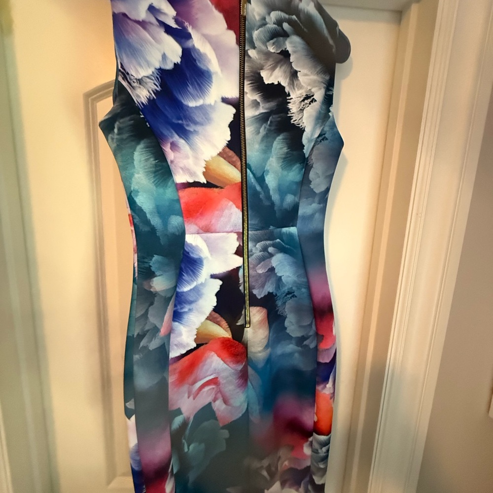Calvin Klein Multicolor Floral Midi Dress - Picture 4 of 5